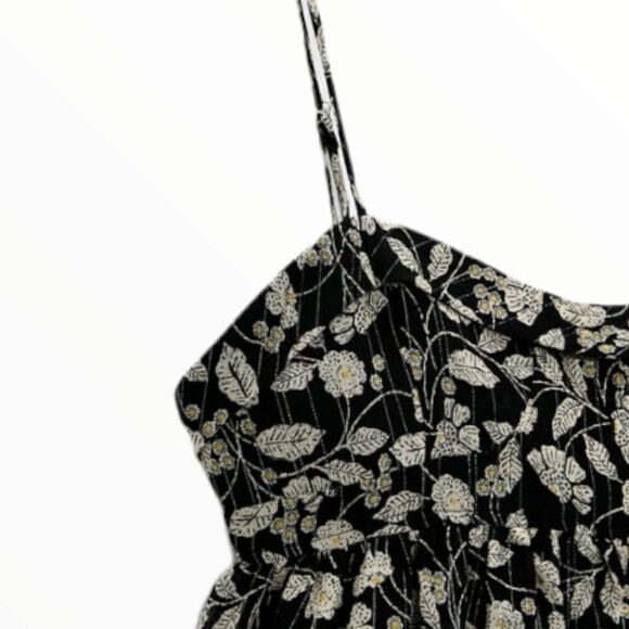 ZARA | Black | PRINTED JUMPSUIT WITH METALLIC  THREAD - Picture 4 of 12